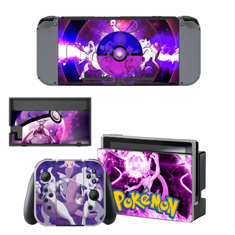 Pokemon Mewtwo Skin Sticker For Nintendo Switch & Nintendo Switch OLED