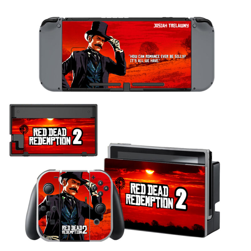 Red Dead Redemption 2 Skin Sticker For Nintendo Switch & Nintendo Switch OLED Design 3