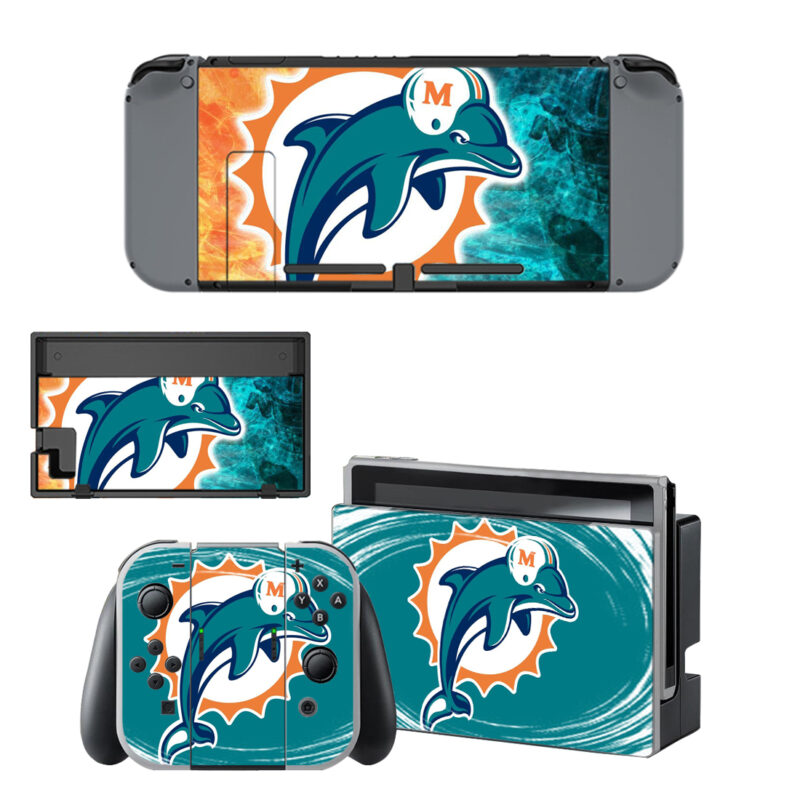 Miami Dolphins Decal Cover For Nintendo Switch & Nintendo Switch OLED