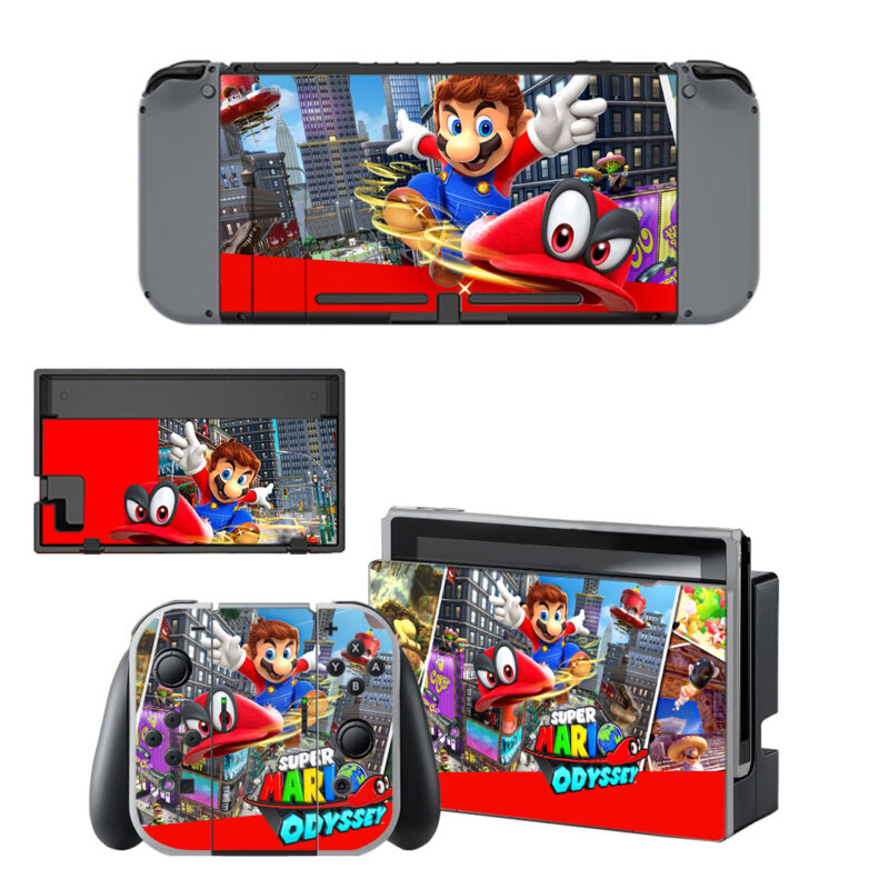 Super Mario Odyssey Skin Sticker For Nintendo Switch & Nintendo Switch OLED Design 1