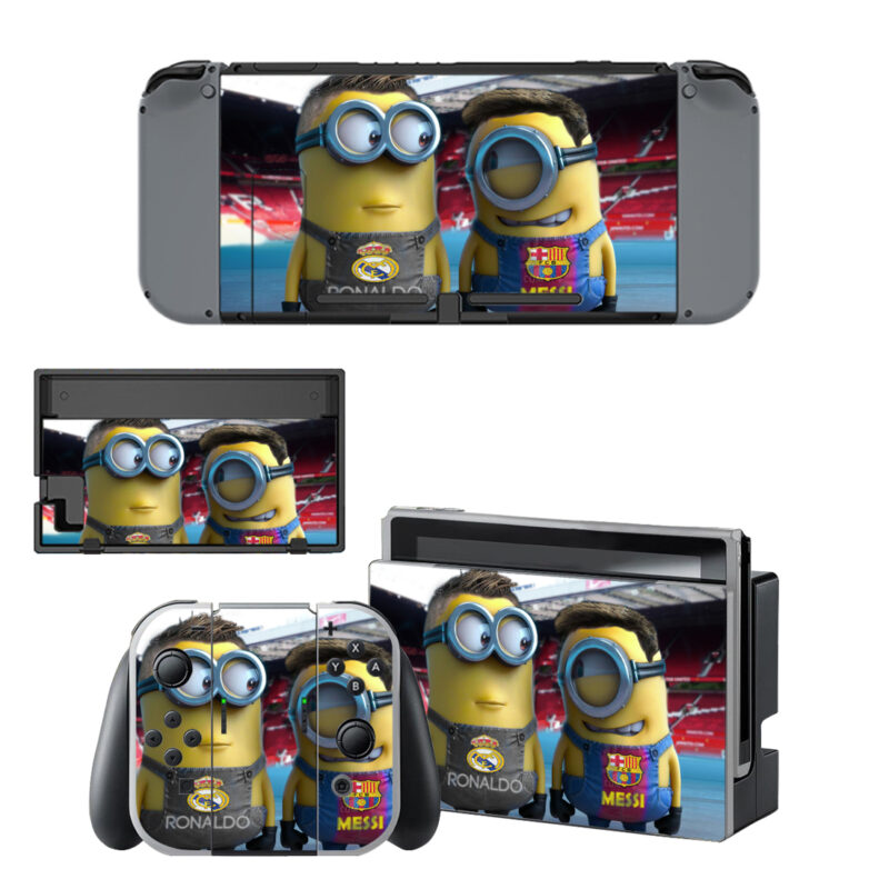 Minion Ronaldo & Messi Skin Sticker For Nintendo Switch & Nintendo Switch OLED