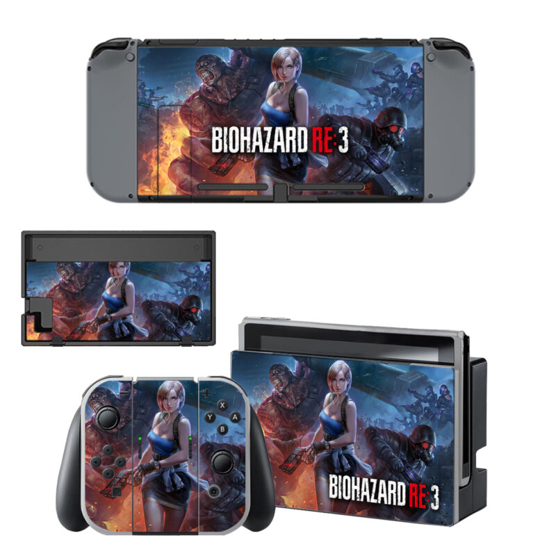 Resident Evil 3 Skin Sticker For Nintendo Switch & Nintendo Switch OLED Design 1