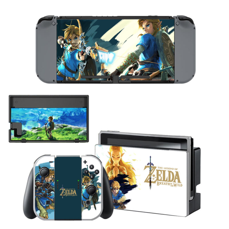 The Legend Of Zelda Breath Of The Wild Decal Cover For Nintendo Switch & Nintendo Switch OLED Design 6