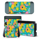 Colorful Floral Pattern Decal Cover For Nintendo Switch & Nintendo Switch OLED