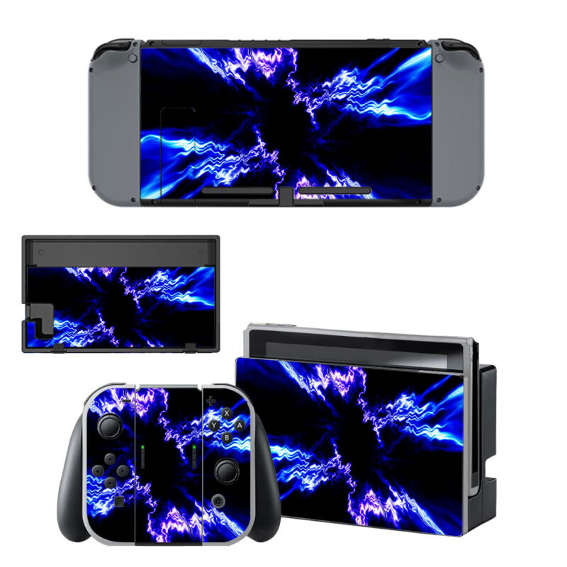 Electric Waves Abstract Decal Cover For Nintendo Switch & Nintendo Switch OLED