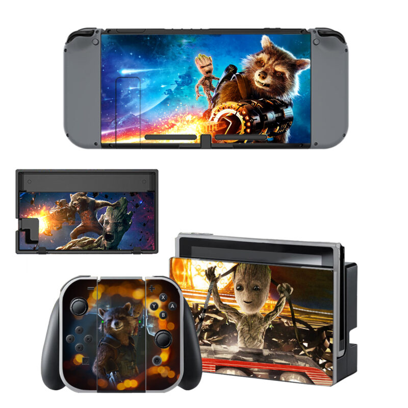 Rocket Raccoon Skin Sticker For Nintendo Switch & Nintendo Switch OLED