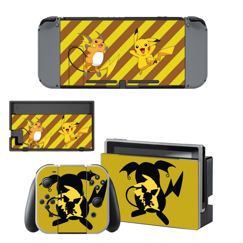 Pokemon Pikachu And Raichu Skin Sticker For Nintendo Switch & Nintendo Switch OLED