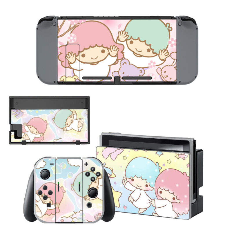 Little Twin Stars Skin Sticker For Nintendo Switch & Nintendo Switch OLED Design 1