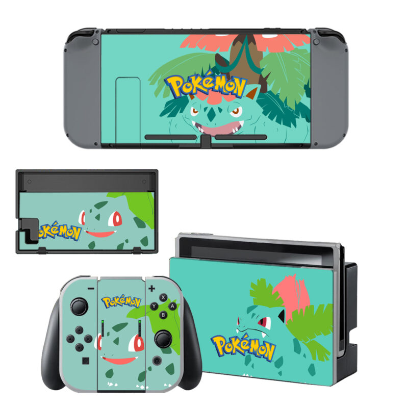 Pokemon Bulbasaur Skin Sticker For Nintendo Switch OLED & Nintendo Switch Design 1