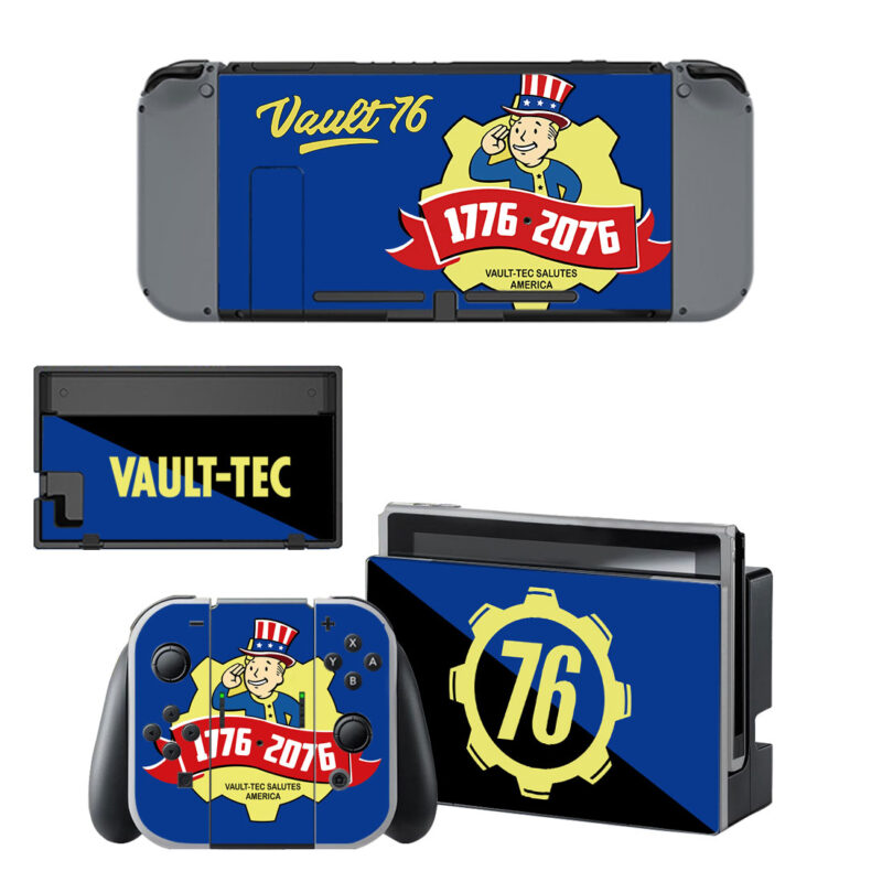 Fallout 76 Vault Cartoon Decal Cover For Nintendo Switch & Nintendo Switch OLED