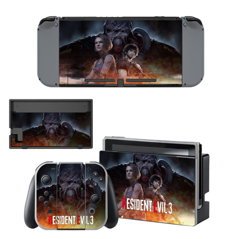 Resident Evil 3 Decal Cover For Nintendo Switch & Nintendo Switch OLED Design 3