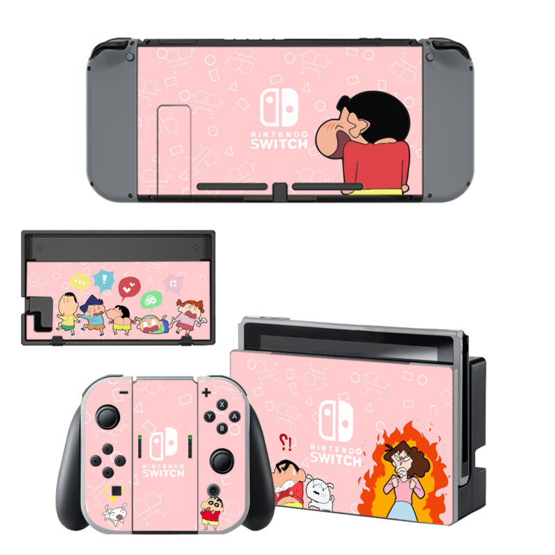 Shinchan Pink Skin Sticker For Nintendo Switch & Nintendo Switch OLED