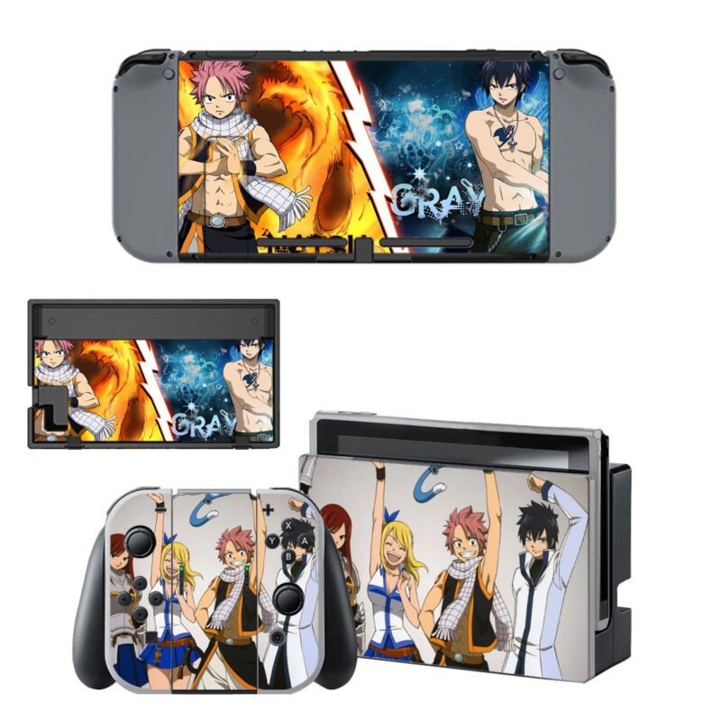 Grey Fairy Tail Skin Sticker For Nintendo Switch & Nintendo Switch OLED