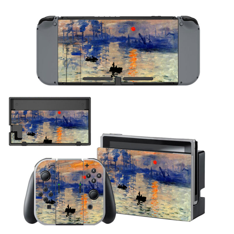 Impression, Sunrise Painting Decal Cover For Nintendo Switch & Nintendo Switch OLED