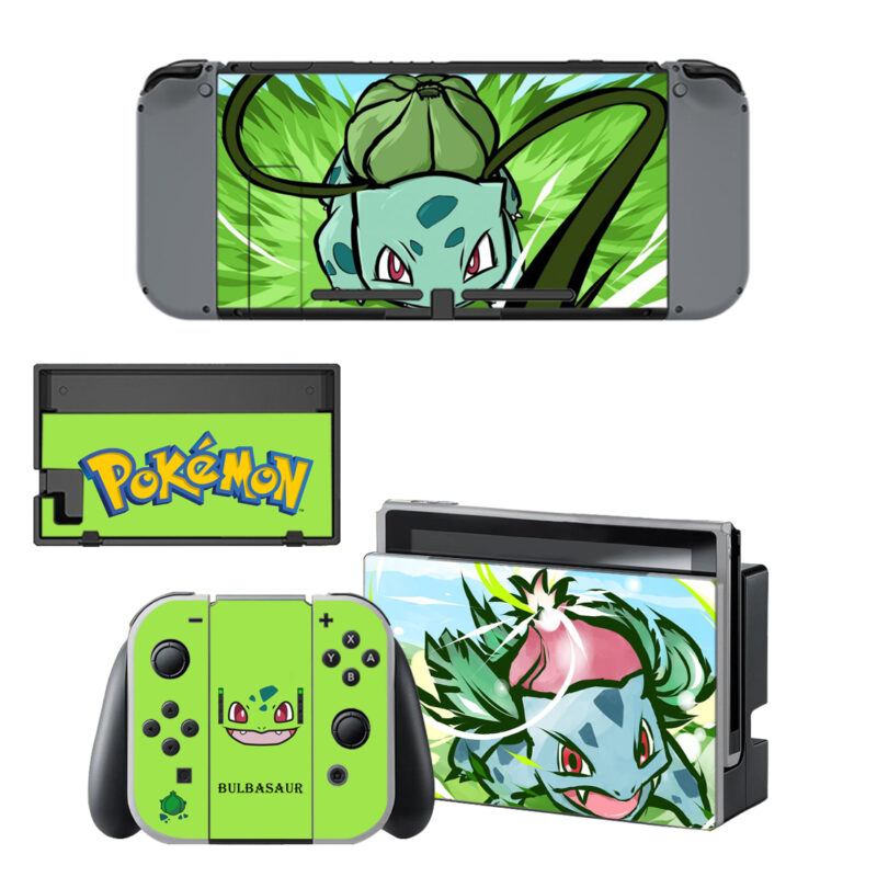 Pokemon Bulbasaur Skin Sticker For Nintendo Switch OLED & Nintendo Switch