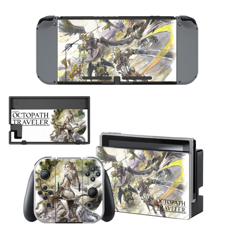 Octopath Traveler Decal Cover For Nintendo Switch & Nintendo Switch OLED Design 3