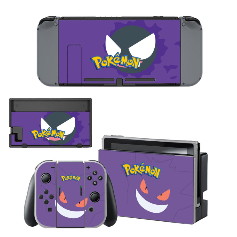 Pokemon Gengar And Gastly Skin Sticker For Nintendo Switch & Nintendo Switch OLED