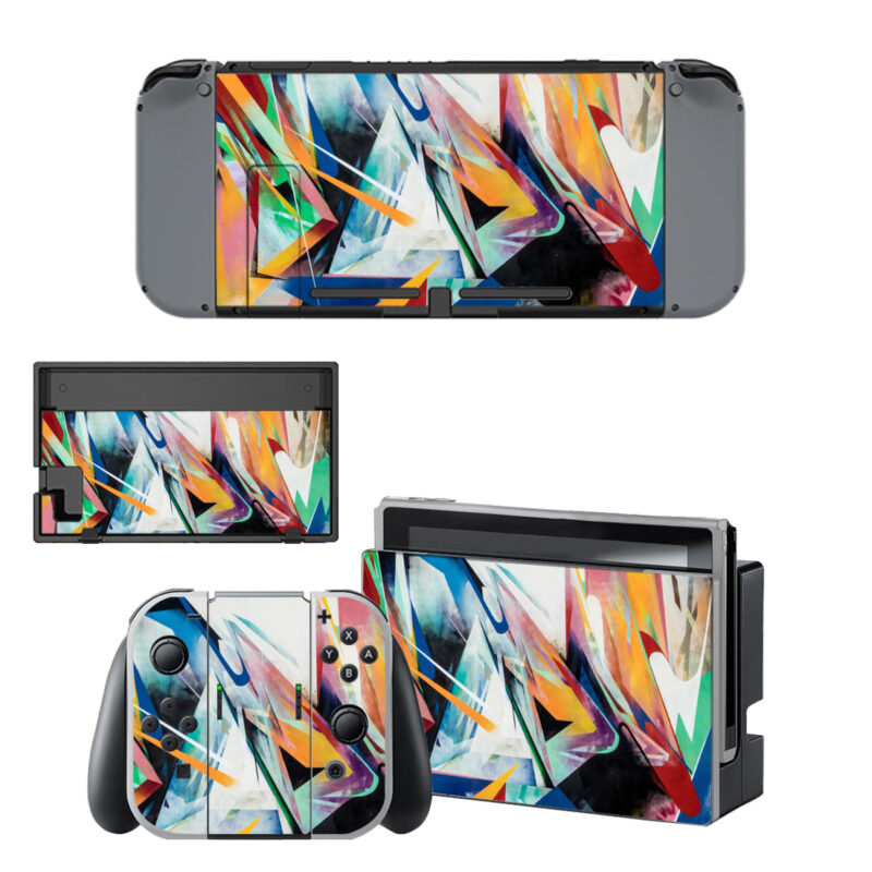 Abstract Art Panels Canvas Decal Cover For Nintendo Switch & Nintendo Switch OLED