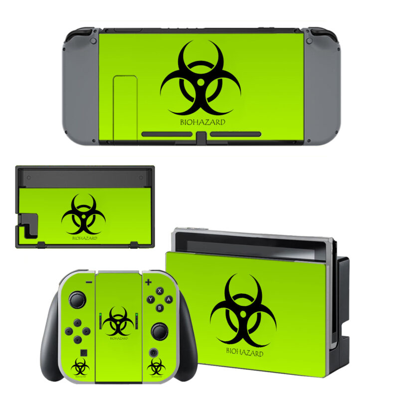 Green Biohazard Decal Cover For Nintendo Switch & Nintendo Switch OLED