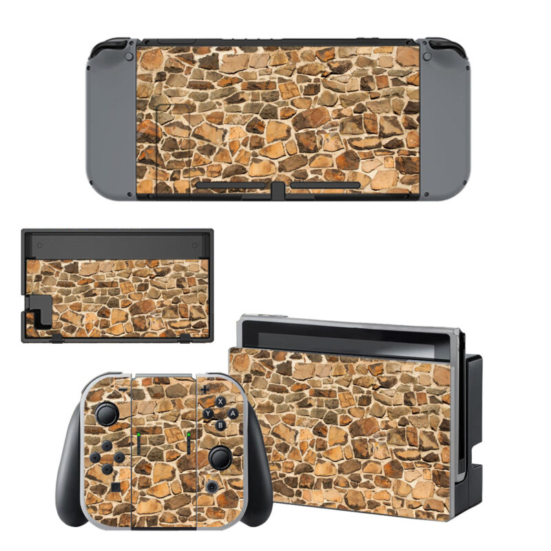 Old Stone Wall Texture Decal Cover For Nintendo Switch & Nintendo Switch OLED