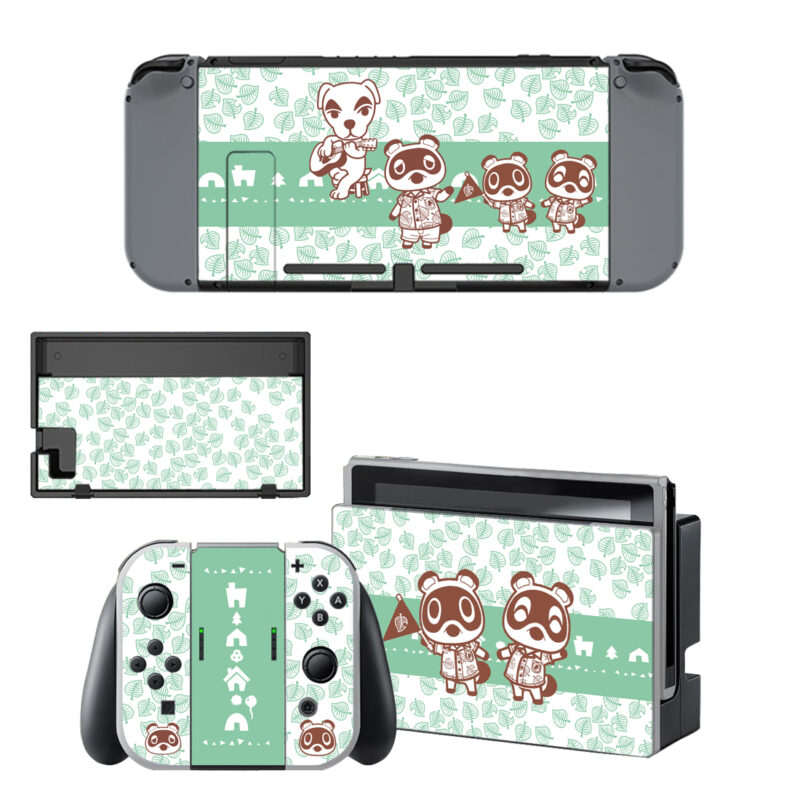 Animal Crossing With Green Leaf Decal Cover For Nintendo Switch & Nintendo Switch OLED