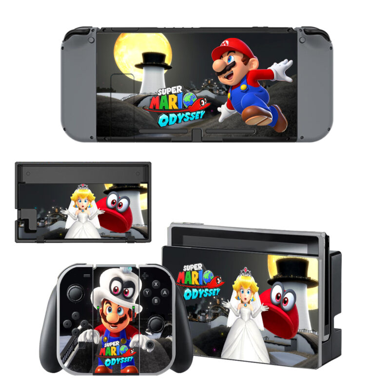 Super Mario Odyssey Decal Cover For Nintendo Switch & Nintendo Switch OLED Design 8