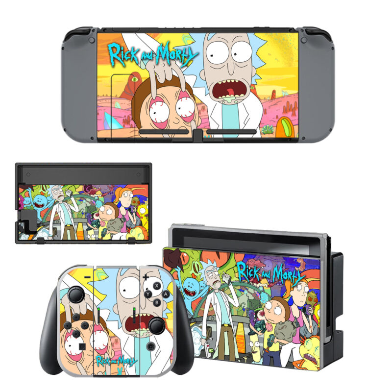 Rick And Morty Decal Cover For Nintendo Switch & Nintendo Switch OLED Design 2