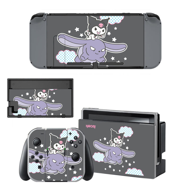 Cartoon Kuromi Skin Sticker For Nintendo Switch & Nintendo Switch OLED Design 2