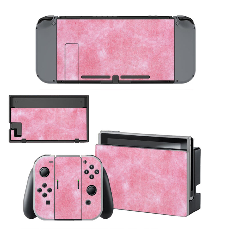 Pink Watercolor Skin Sticker For Nintendo Switch & Nintendo Switch OLED