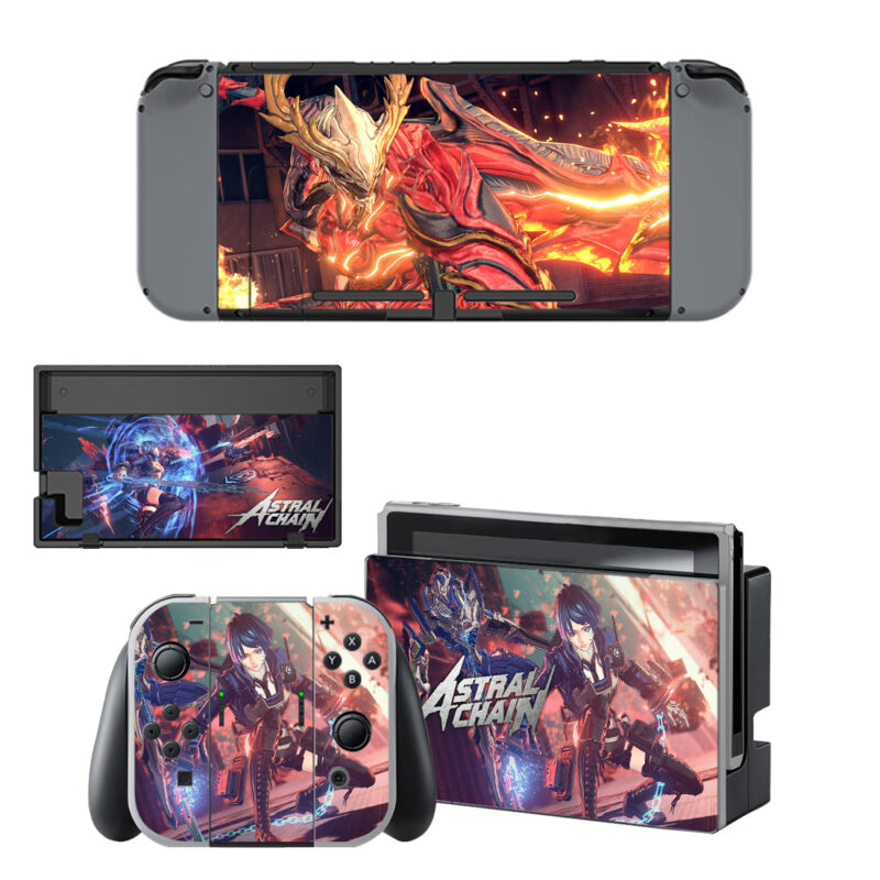 Astral Chain Skin Sticker For Nintendo Switch & Nintendo Switch OLED Design 4