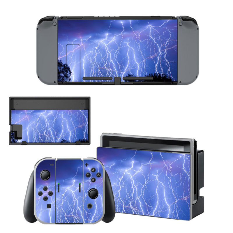 Lightning Strikes Decal Cover For Nintendo Switch & Nintendo Switch OLED