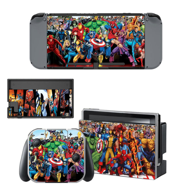 Marvel Comic Super Heroes Decal Cover For Nintendo Switch & Nintendo Switch OLED