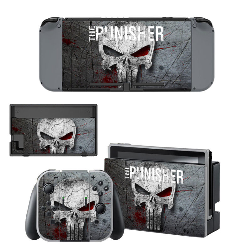 The Punisher Decal Cover For Nintendo Switch & Nintendo Switch OLED Design 2