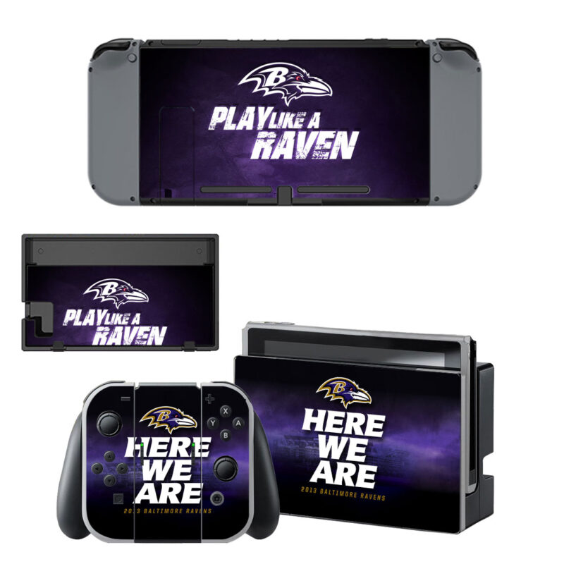 Baltimore Ravens Skin Sticker For Nintendo Switch & Nintendo Switch OLED