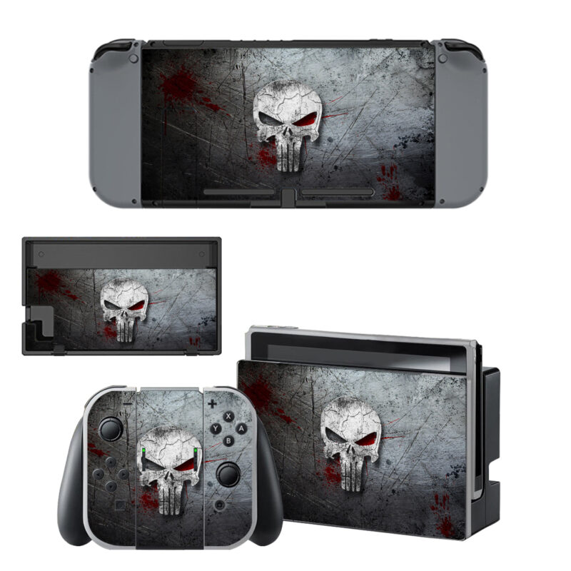 Punisher Skull Skin Sticker For Nintendo Switch & Nintendo Switch OLED