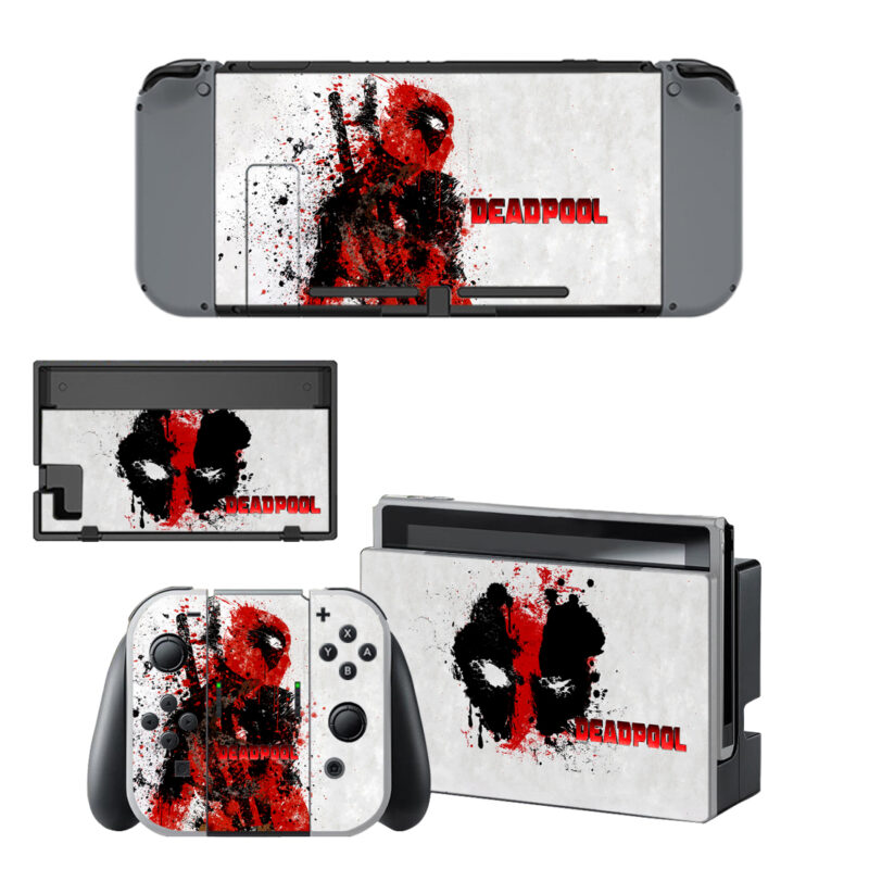 Deadpool Skin Sticker For Nintendo Switch & Nintendo Switch OLED Design 6