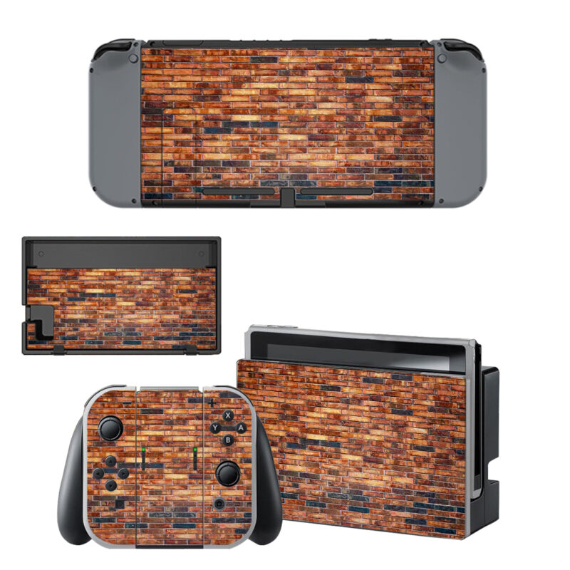 Old Red Brick Wall Decal Cover For Nintendo Switch & Nintendo Switch OLED