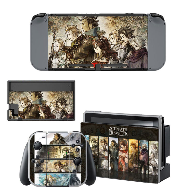 Octopath Traveler Decal Cover For Nintendo Switch & Nintendo Switch OLED Design 7