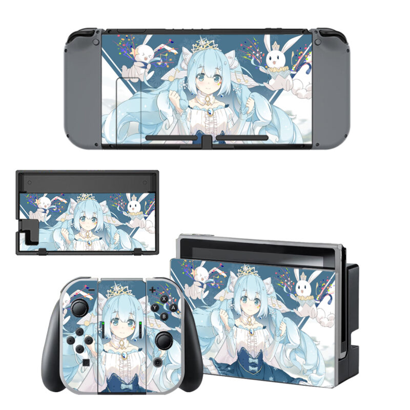 Snow Miku Skin Sticker For Nintendo Switch & Nintendo Switch OLED