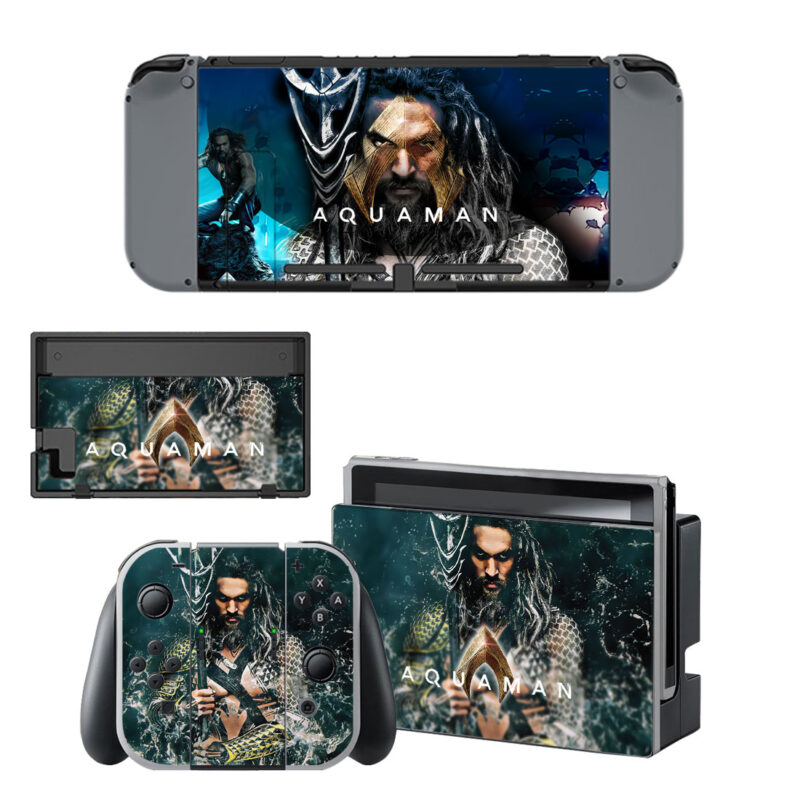 Aquaman Skin Sticker For Nintendo Switch & Nintendo Switch OLED Design 4