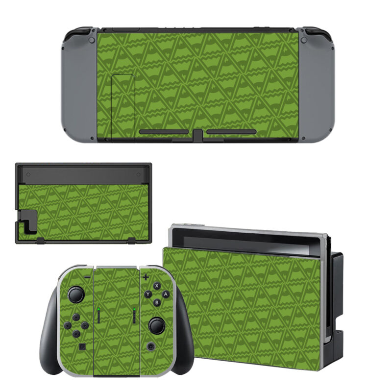 Green Style Pattern Decal Cover For Nintendo Switch & Nintendo Switch OLED