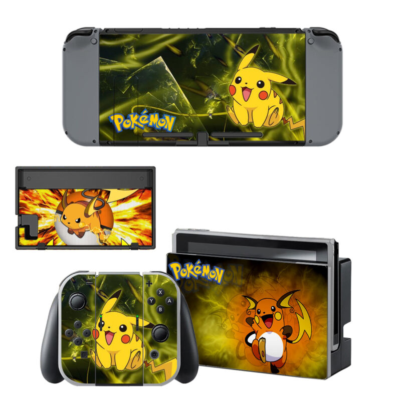 Pokemon Pikachu And Raichu Decal Cover For Nintendo Switch & Nintendo Switch OLED