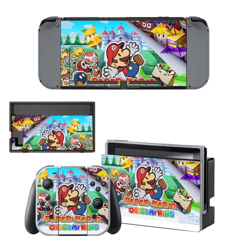 Paper Mario The Origami Skin Sticker For Nintendo Switch & Nintendo Switch OLED Design 4