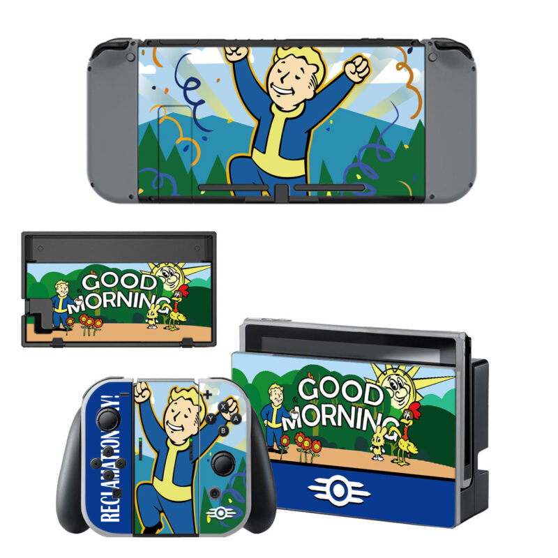 Fallout 76 Cartoon Decal Cover For Nintendo Switch OLED & Nintendo Switch