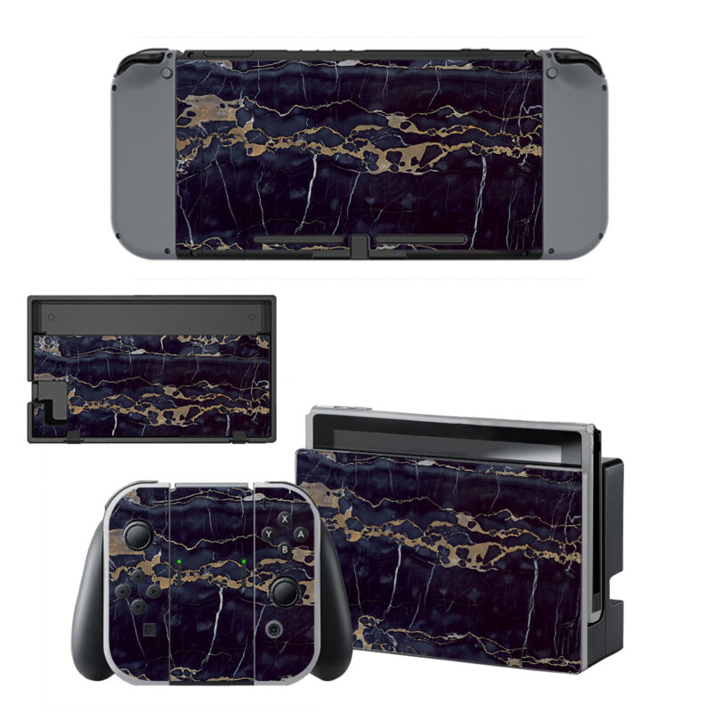 Nero Portoro Marble Texture Decal Cover For Nintendo Switch & Nintendo Switch OLED