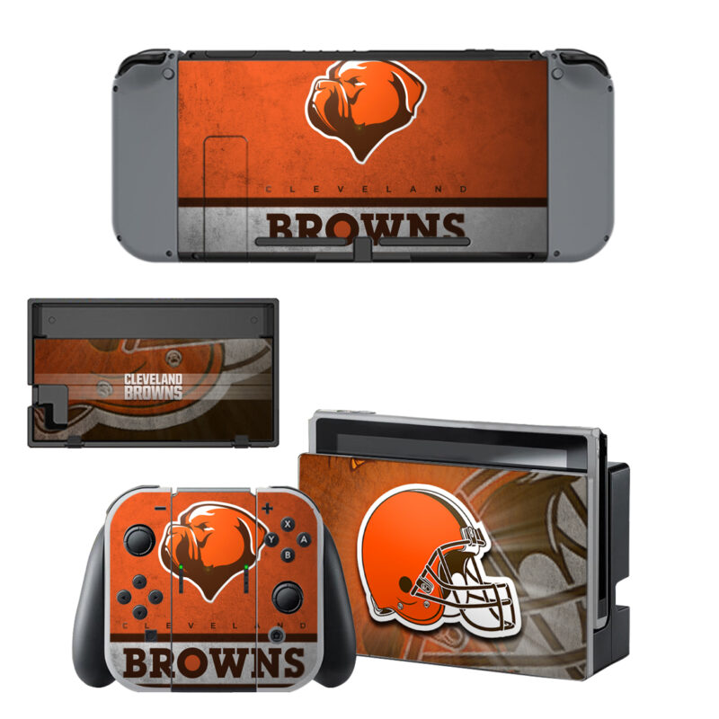 Cleveland Browns Skin Sticker For Nintendo Switch & Nintendo Switch OLED