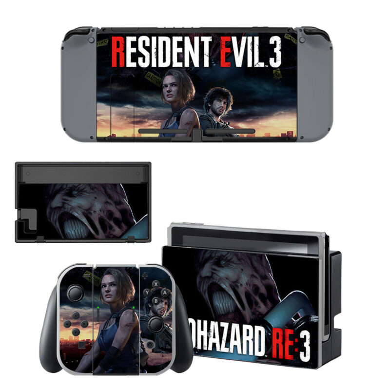 Resident Evil 3 Skin Sticker For Nintendo Switch & Nintendo Switch OLED Design 3