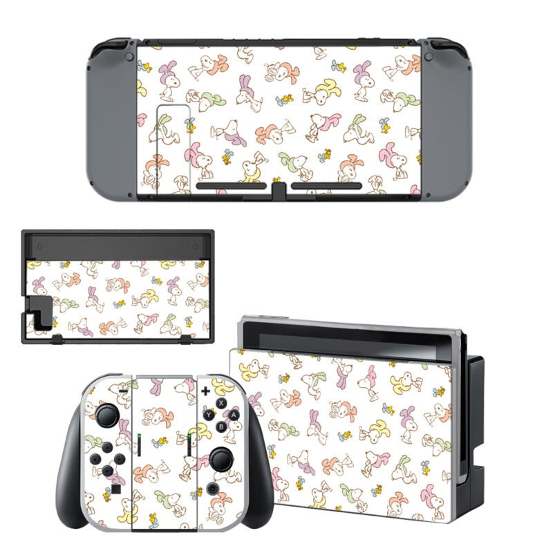 Snoopy Pattern Skin Sticker For Nintendo Switch & Nintendo Switch OLED