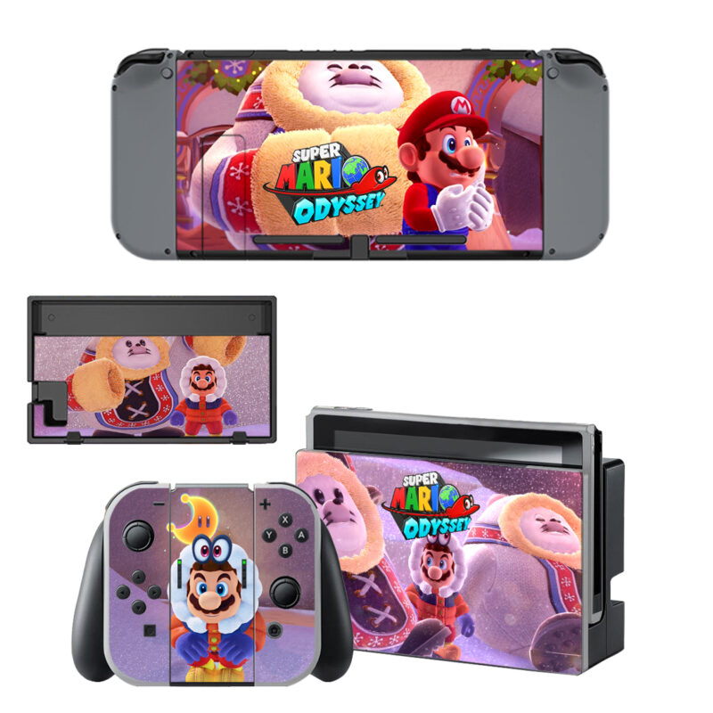 Super Mario Odyssey Decal Cover For Nintendo Switch & Nintendo Switch OLED Design 2