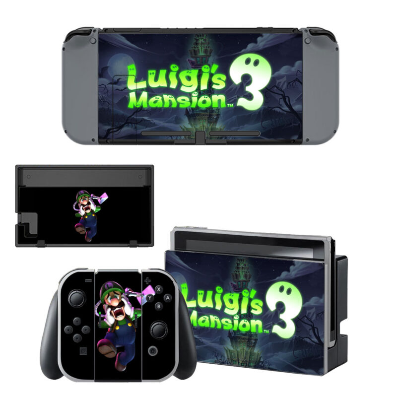 Luigis Mansion 3 Skin Sticker For Nintendo Switch & Nintendo Switch OLED Design 2